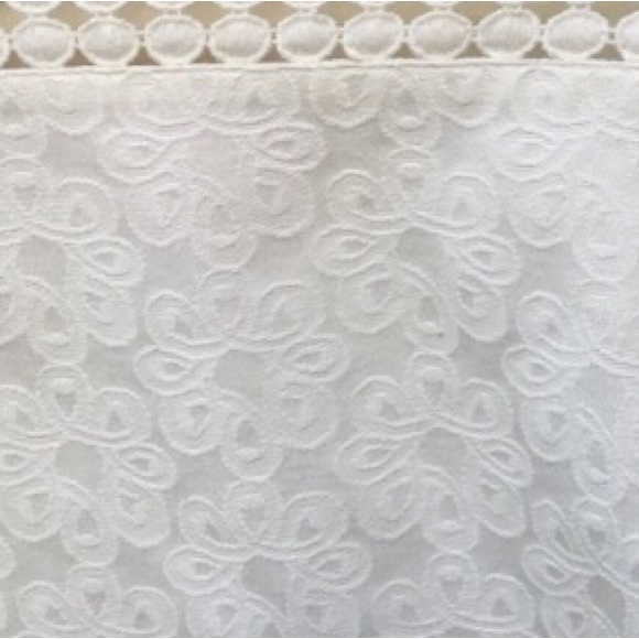 Lilly Pulitzer Embroidered Square Neck Floral Print Blouse Ivory 6 - Picture 12 of 13